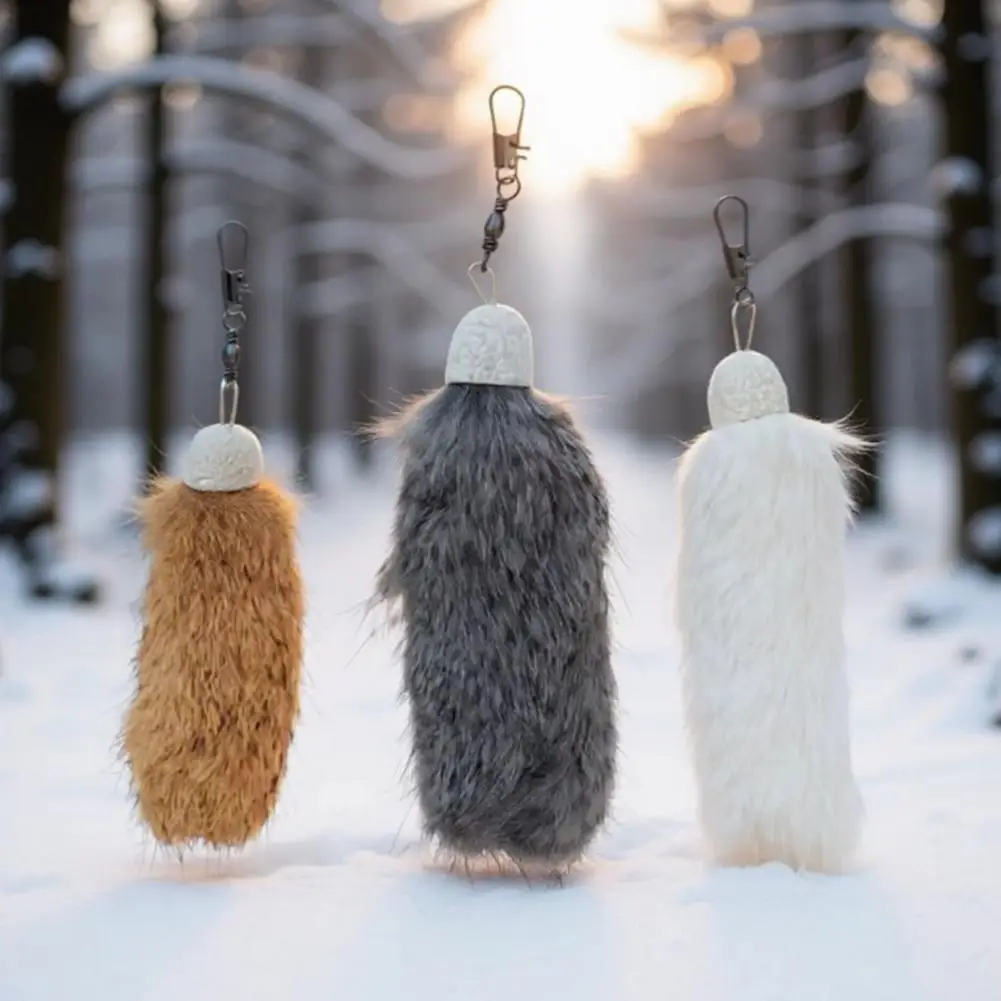 Stress Relief Toys for Cats Faux Fur Cat Tail Toy Realistic Plush Hunting Teaser Indoor Playstick Accessory with for Cats