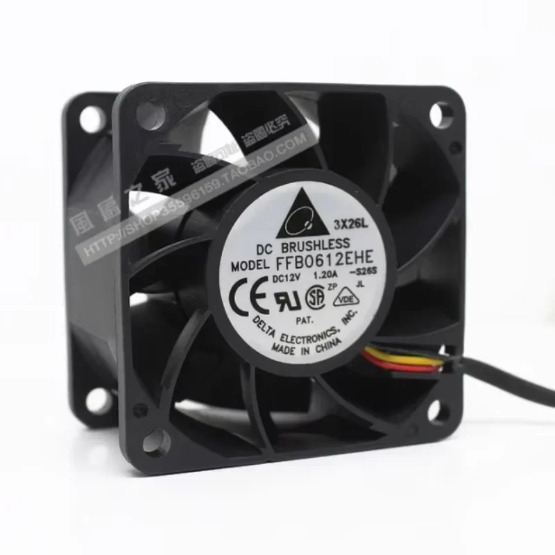 

Delta Electronics FFB0612EHE S26S DC 12V 1.20A 60X60x38mm Server Cooling Fan