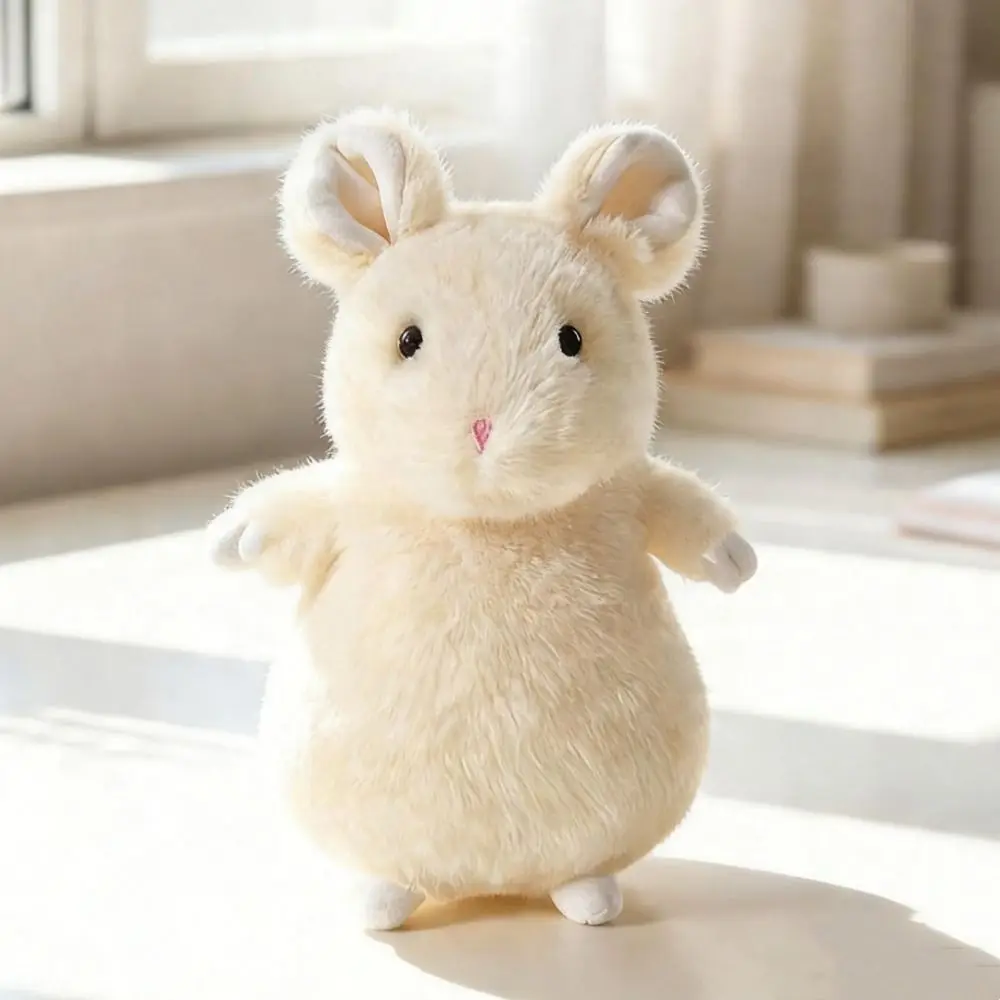 Kawaii Cuddly Soft Fancy Rat Cartoon Animal Fluffy Stuffed Pet Rat Plushie 18cm Mini Grey White Brown Mouse Pendant Hoom Decor