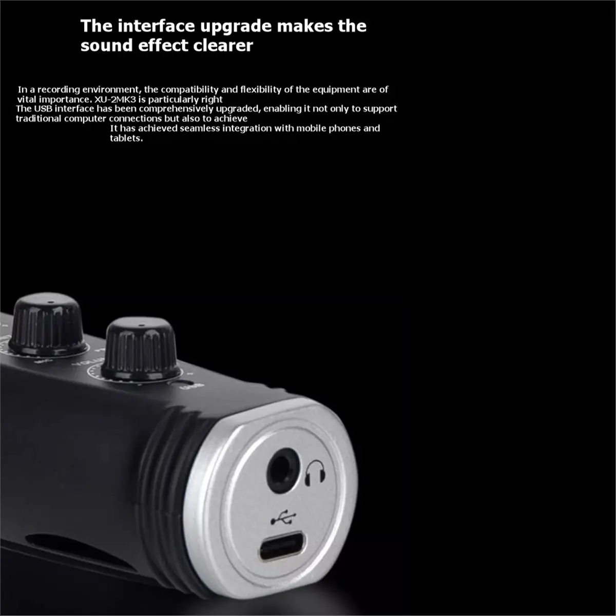 USB Converter XLR to USB Microphone Pre-Amp XU-2 MK3 with 24 Bits A/D Converter