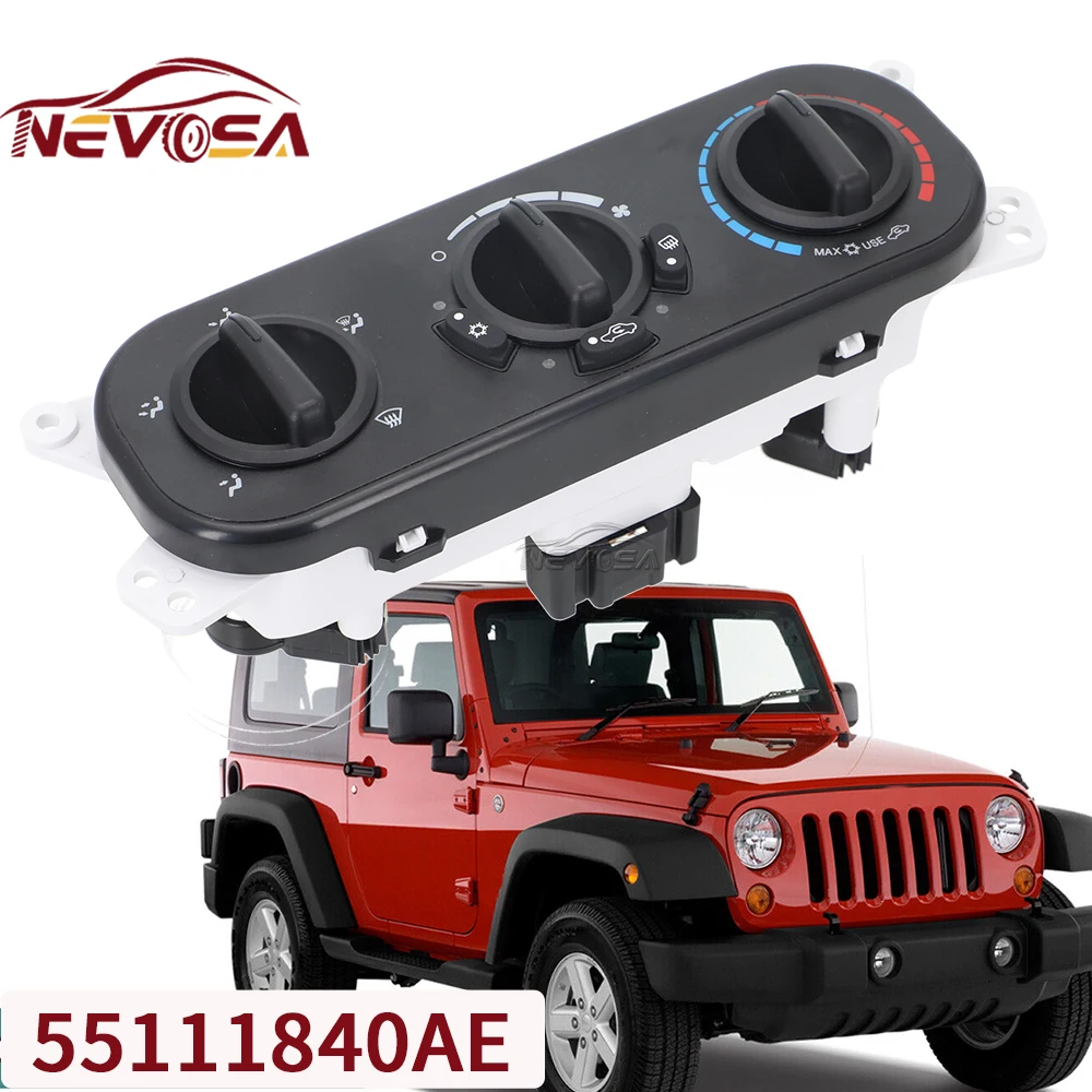 

Автомобильный обогреватель кондиционера для Jeep Wrangler JK 2007 2008-2010, блок управления кондиционером, панель переключателя, модуль, автомобильные аксессуары 55111840 AE