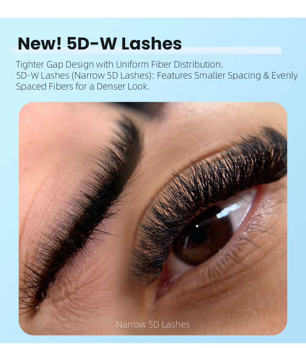 Yelix Schmale 5D-Wimpern, Ultra-Dicht, Kleinerer Abstand, Vorgefertigte Volumenfächer, Wimpernverlängerungs-Trays, Großhandel für Salonzubehör, Großmengenvertrieb – Detail 4