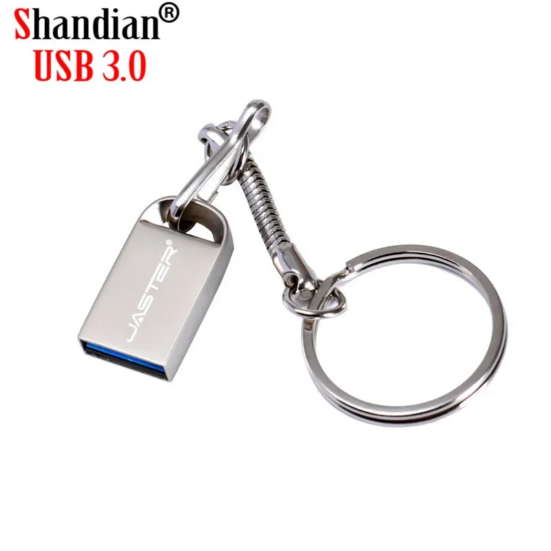 SHANDIAN-Mini unidad Flash USB 3,0 de Metal, 4GB, 16GB, 32 GB, 64GB, resistente al agua, logo de cliente de alta velocidad