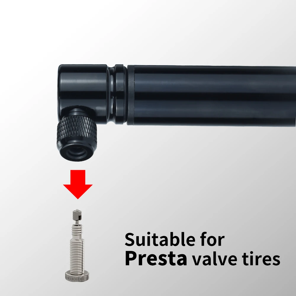 QIUDANOW Mini Bike Pump Lightweight Bicycle Accessories Special for Road Bike Fits Presta Valve 90PSI Aluminum Alloy Material