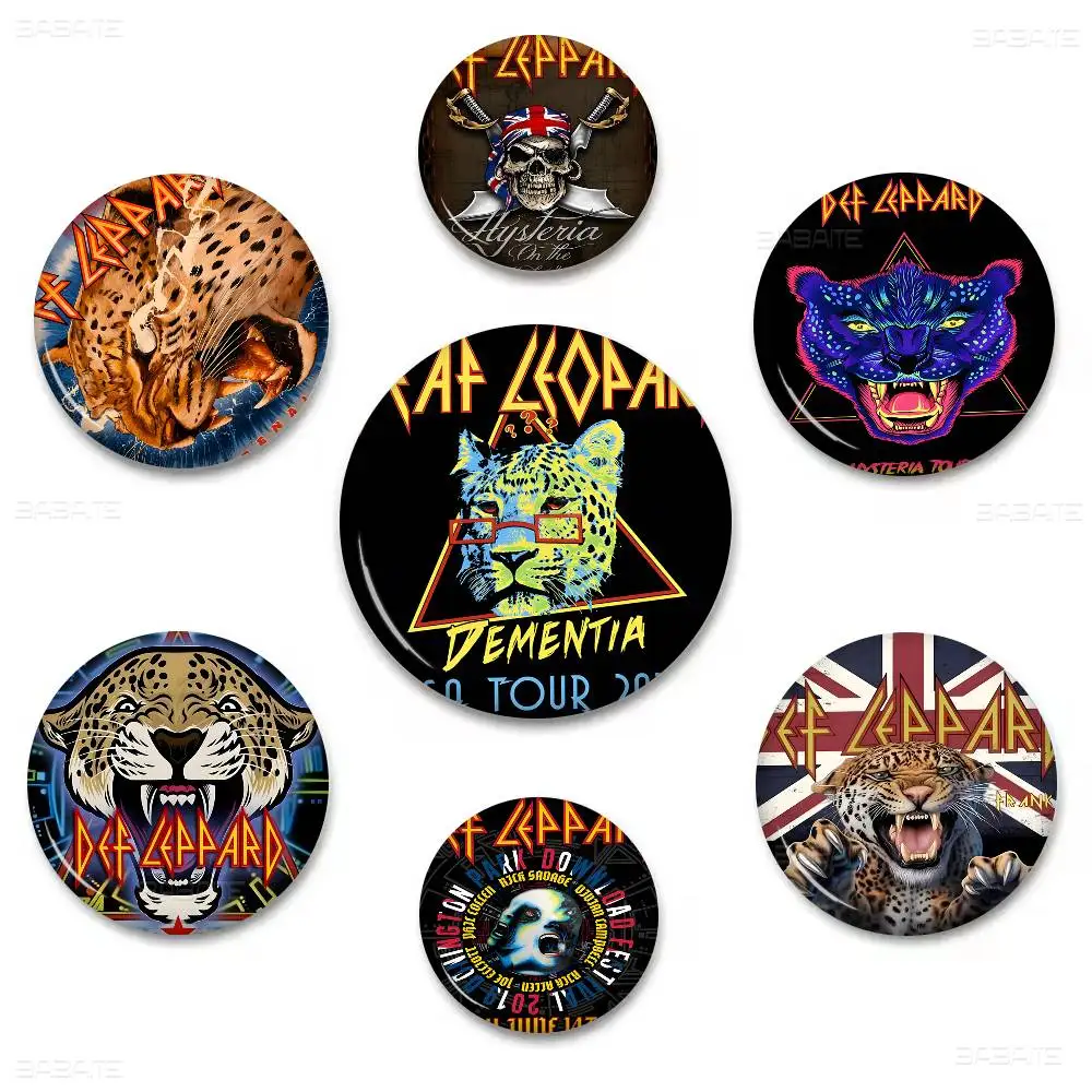 Hard Rock Band D-def L-leppard 58mm Animals Funny Brooches Badge Backpack Clothes Gift Accessory