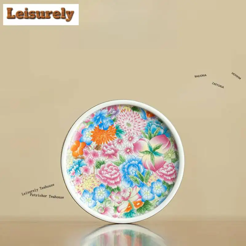 Colour Enamels Teapot Cover Holder Elegant Cover Frame Lid Bracket Household Zisha Pot Lid Shelf Oolong Tea Tea Items Decoration