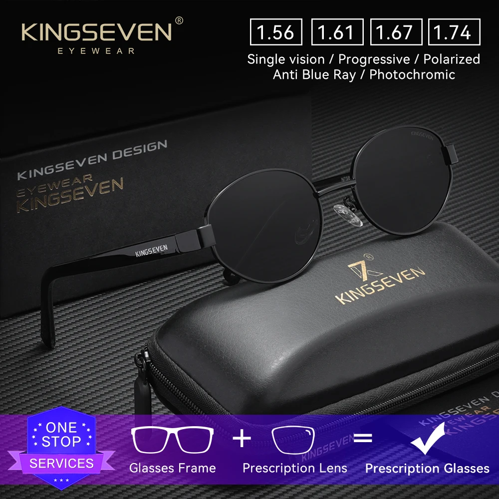 

KINGSEVEN овальные ретро солнцезащитные очки по рецепту для близорукости и дальнозоркости, прогрессивные очки для мужчин и женщин, очки с оптическими линзами для вождения на открытом воздухе