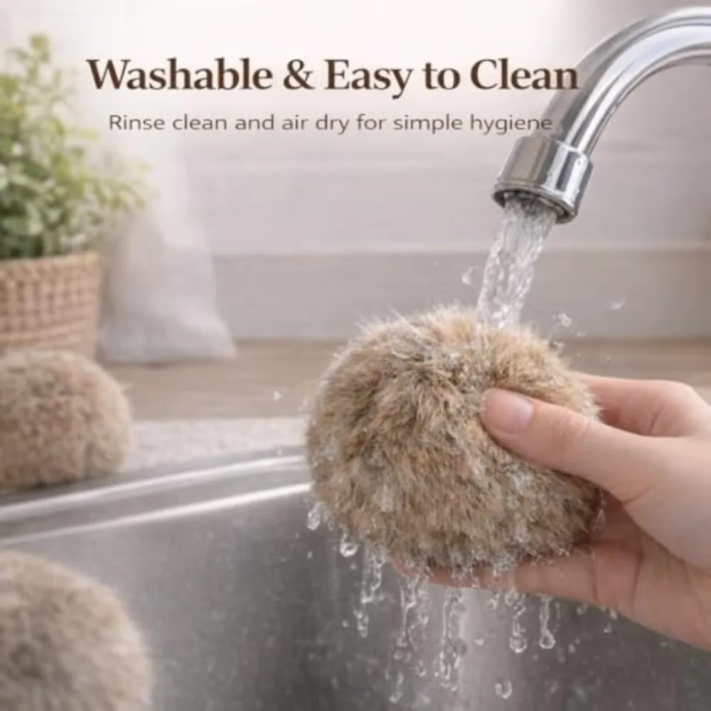 Gifts Rabbit Fur Cat Ball Durable Soft Cat Teaser Wand Scratch Resistant Silent Cat for Indoor Cats Kicks Chase Games