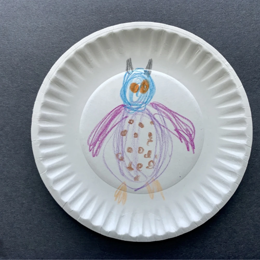 

50pcs Paintable Paper Plates DIY Disposable Trays Children Painting Party Supplies White Graffiti Plates Thickening Design Non