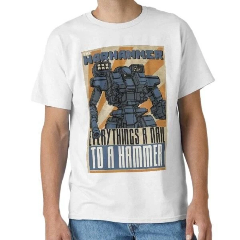 

The Demolisher Mechwarrior MWO Mech Combat RPG Gift t shirt for gamer Battletech Graphic clothes Short sleeve All size tops