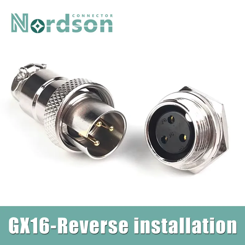 DF16 Reverse-mounting Aviation Plug GX16 2-8pin Soldering Connector M16F AB Rebel Signal Socket M16F 300/500V Male Female Set