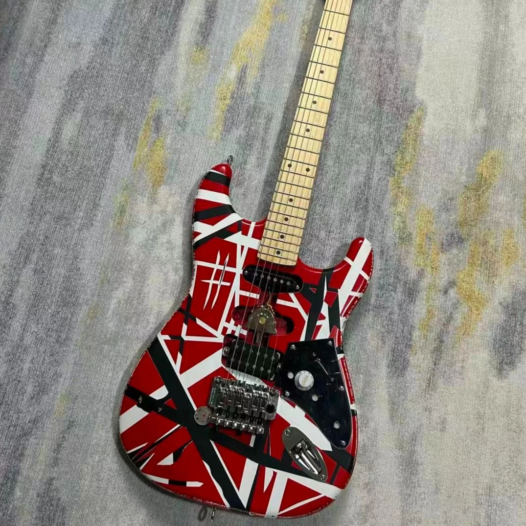 

39Inch Red Painting Electric Guitar Maple Neck Mahogany Body SH Pickup Fixed Bridge Professional Rock Music Free Shipping