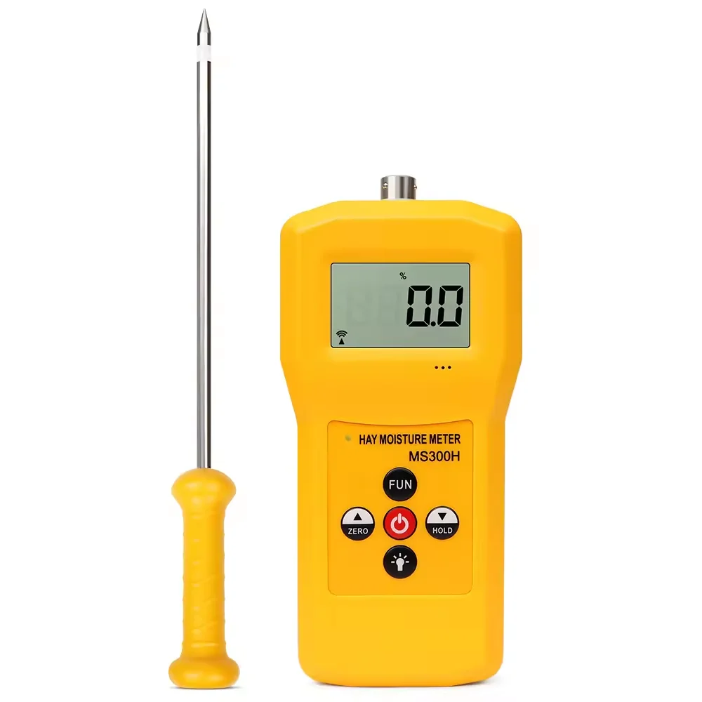 2026 Arrivals MS300H Pin-Type 28CM Portable Hay Moisture Meter Hygrometer Moisture Meter Forage Grass Humidity
