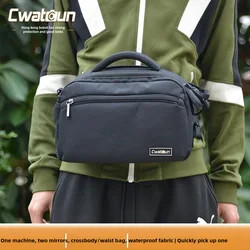 Cwatcun Camera Bag DSLR Camera Waist Bag Waterproof Outdoor Dedicated Photography Multifunctional Camera Bag