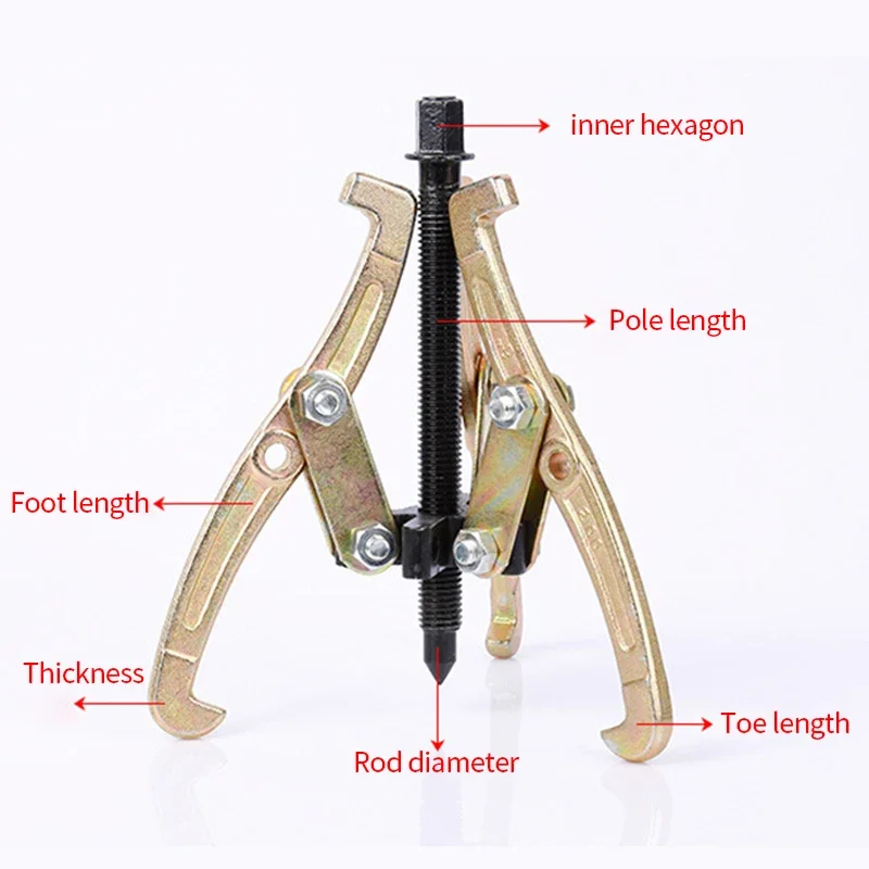3 Inch 3 Jaw Gear Bearing Puller Removal Tool for Slide Gears, Pulley, and Flywheel