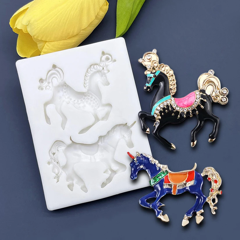 Unicorn Horse Silicone Cake Baking Mold Sugarcraft Chocolate Cupcake Resin Tools Fondant Decorating Tools