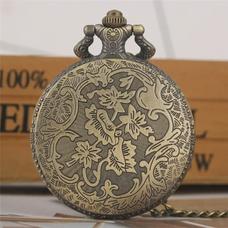 Retro Antique Iran Cyrus The Great of Iran Pendant Quartz Pocket Watch for Men Women Arabic Numeral Clock Reloj De Bolsillo