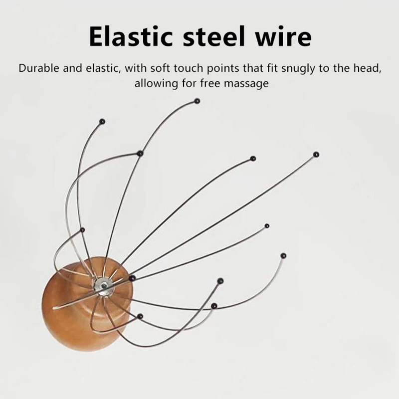 

Head Massager Head Scratching Octopus Scalp 12 Paw Non Soul Extractor Divine Head Relaxing For Extracting Hair Healthy Care