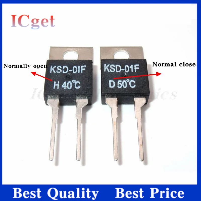 KSD-01F JUC-31F 0~150 Degree Celsius Normally Open Close Temperature Switch Thermostat Thermal Protector TO-220