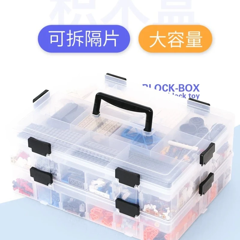Transparent Divided Storage Box Small Particle Building Blocks Toy Parts Sorting Organizer Case Household Sundry Container