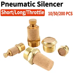 Air Fittings Brass Control Muffler Compressed Air Pneumatic Exhaust Muffler The Electromagnetic Valve Scarf Connector
