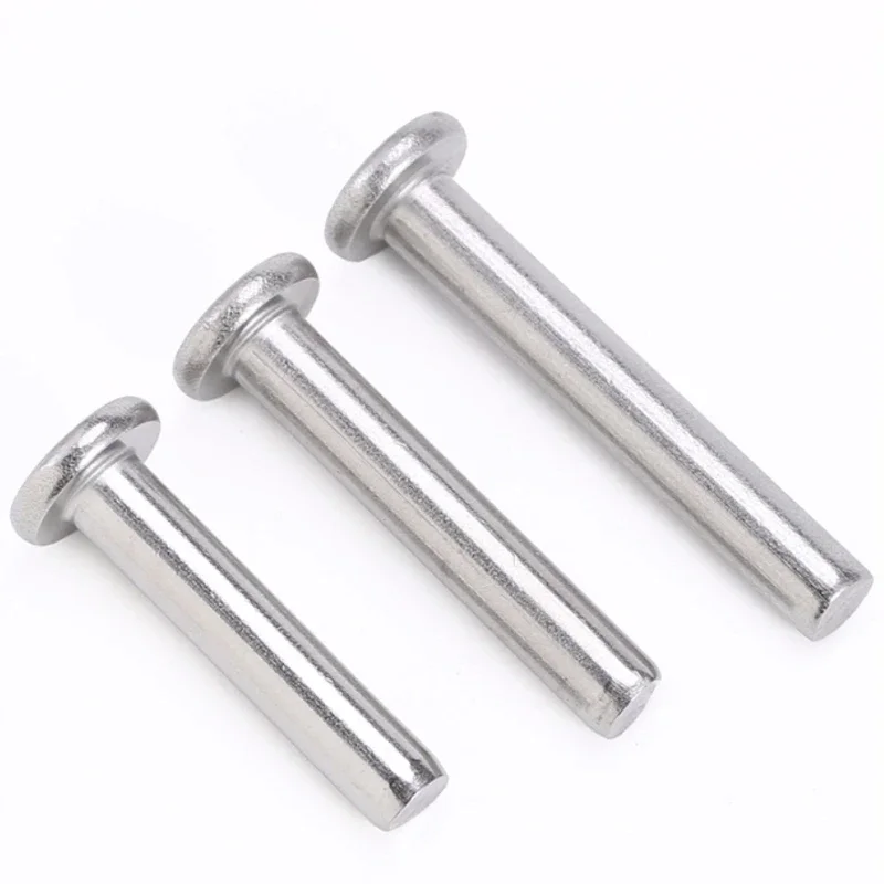 M2 M2.5 M3 M4 M5 M6 M8 Rivets Round Flat Head Solid Percussion Rivet 304 Stainless Steel Self Plugging Knock-on Flat Head Rivet