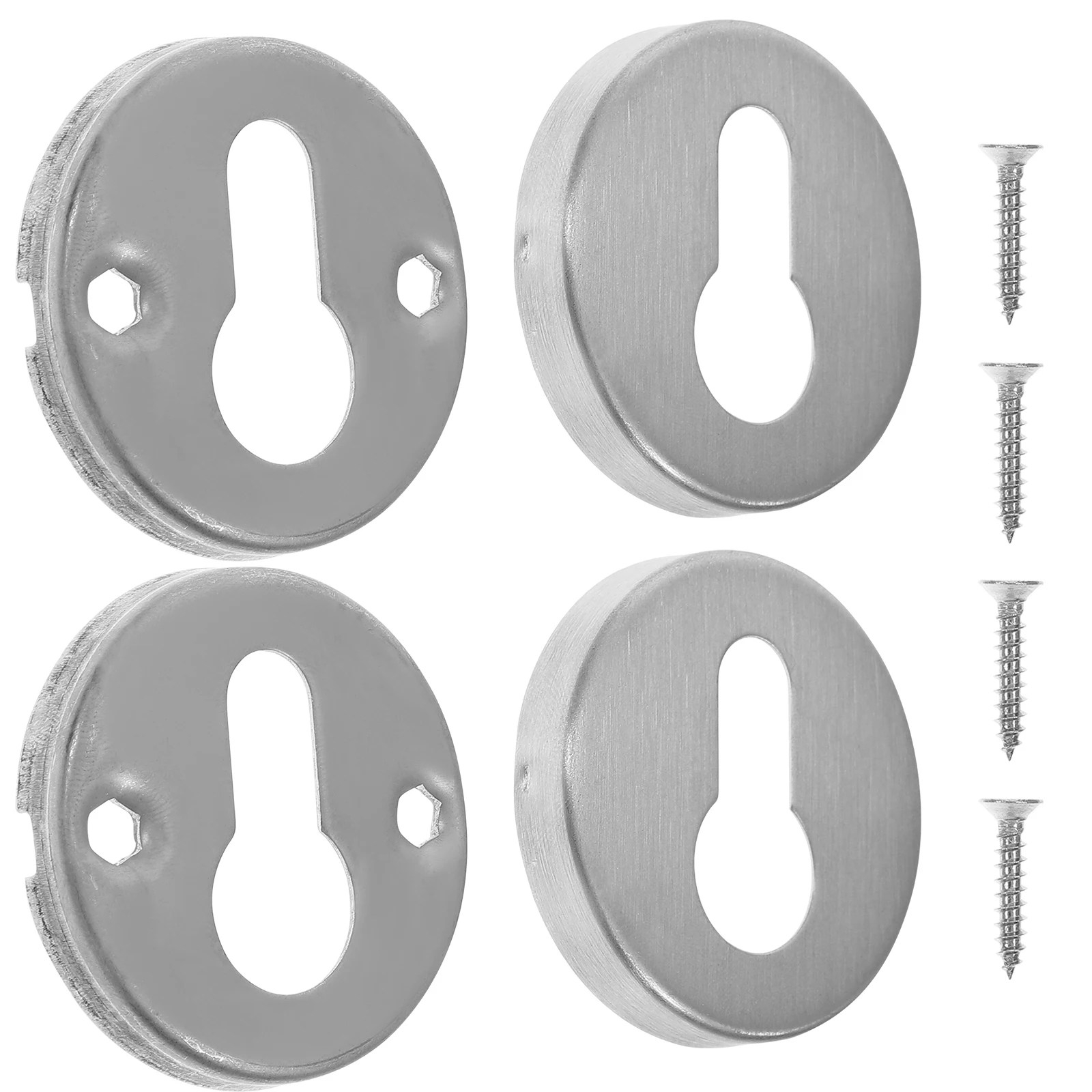 

Lock Cylinder Cover Door Striker Silver Durable Stainless Steel High Strength Corrosion Resistant Door Accessories Decorative