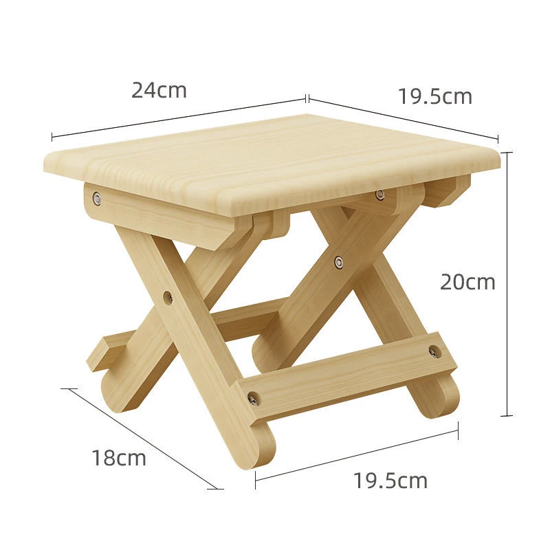 Folding Vanzlife Solid Wooden Stool Chair Portable Train Fold Stools Adult Organizing Small Chair Foldable Bench Furniture