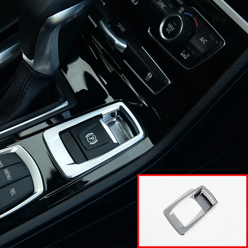

For BMW 218i Gran Tourer F46 Car Accessories ABS Chrome Electronic Handbrake Button Cover Trim 1pc 2015-2017