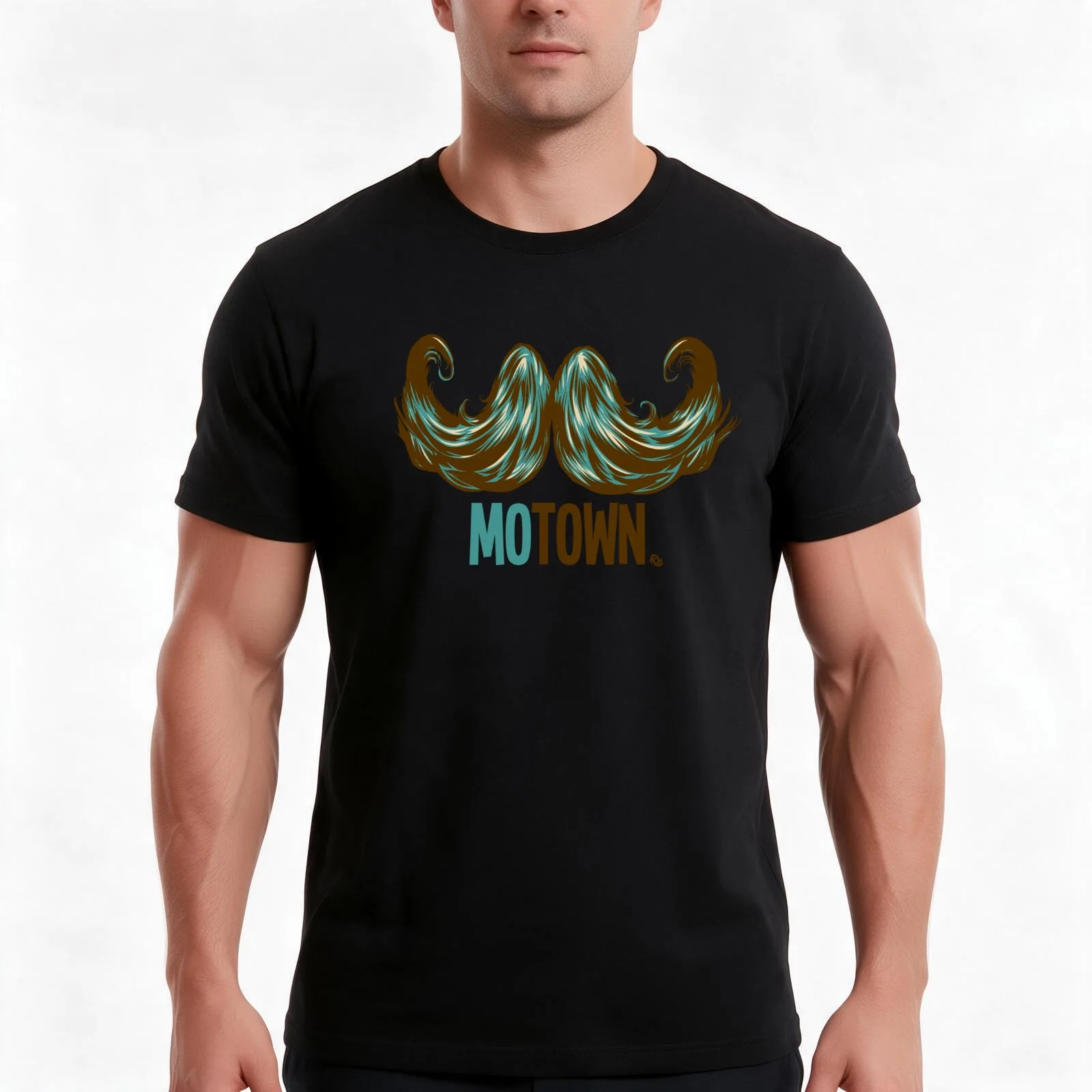 Motown. T-Shirt, Summer Casual Cotton Tee, Oversized Streetwear Tops, Vintage Graphic Print, Loose Fit Short Sleeve, 100% Cotton