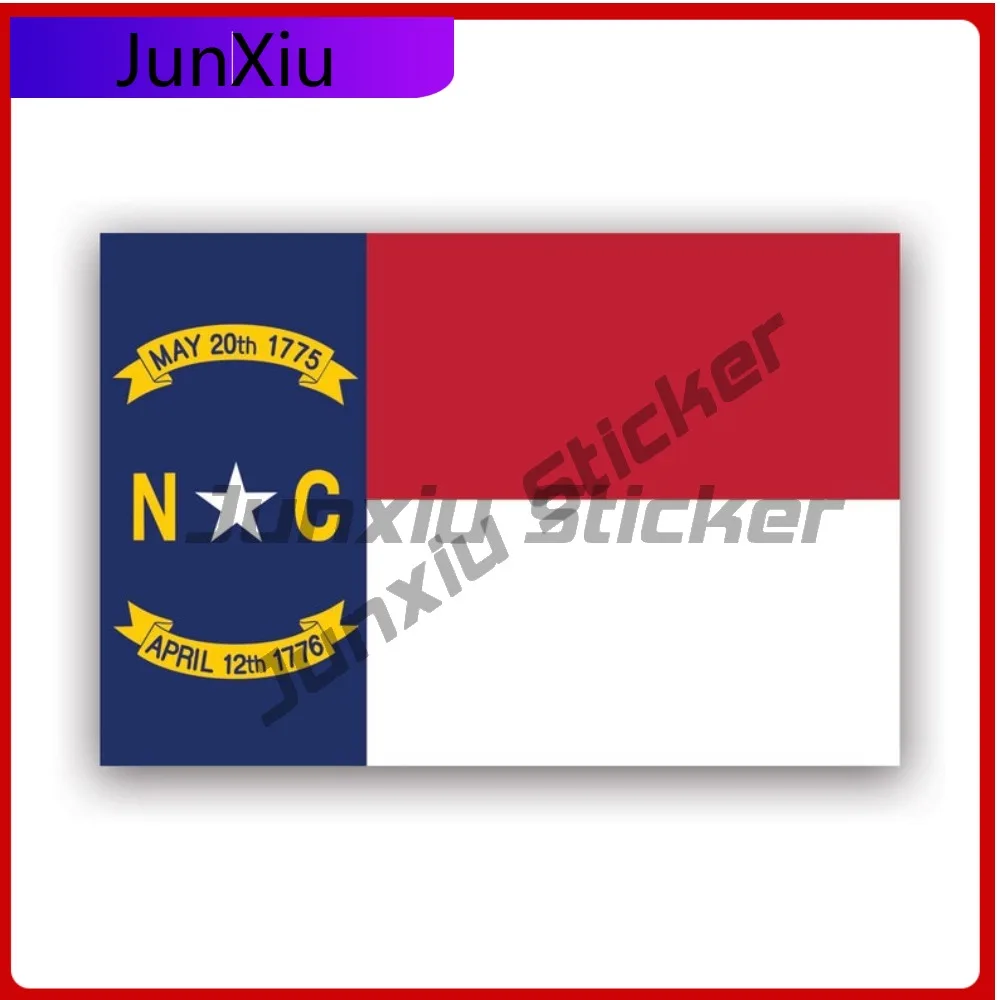 

North Carolina Flag Sun Resistant Scratch Resistant Cool For Car Body Truck Rear Windshield Removable Easy Apply Decor Anime