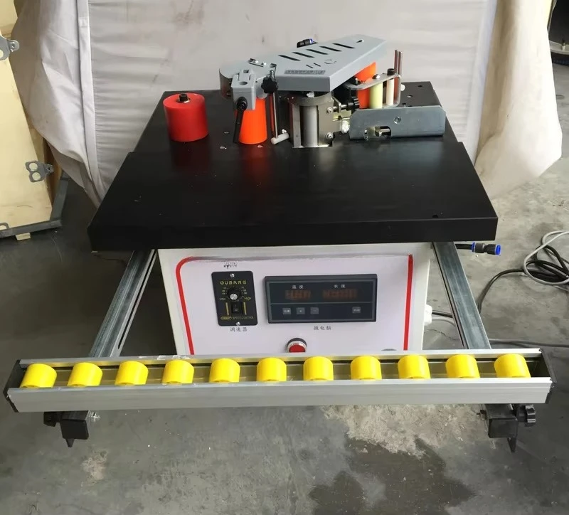 New Upgrade Wood Gluing Machine Microcomputer Control Panel Edge Banding Machine with Sliding Roller Double Sided Glue Sealing