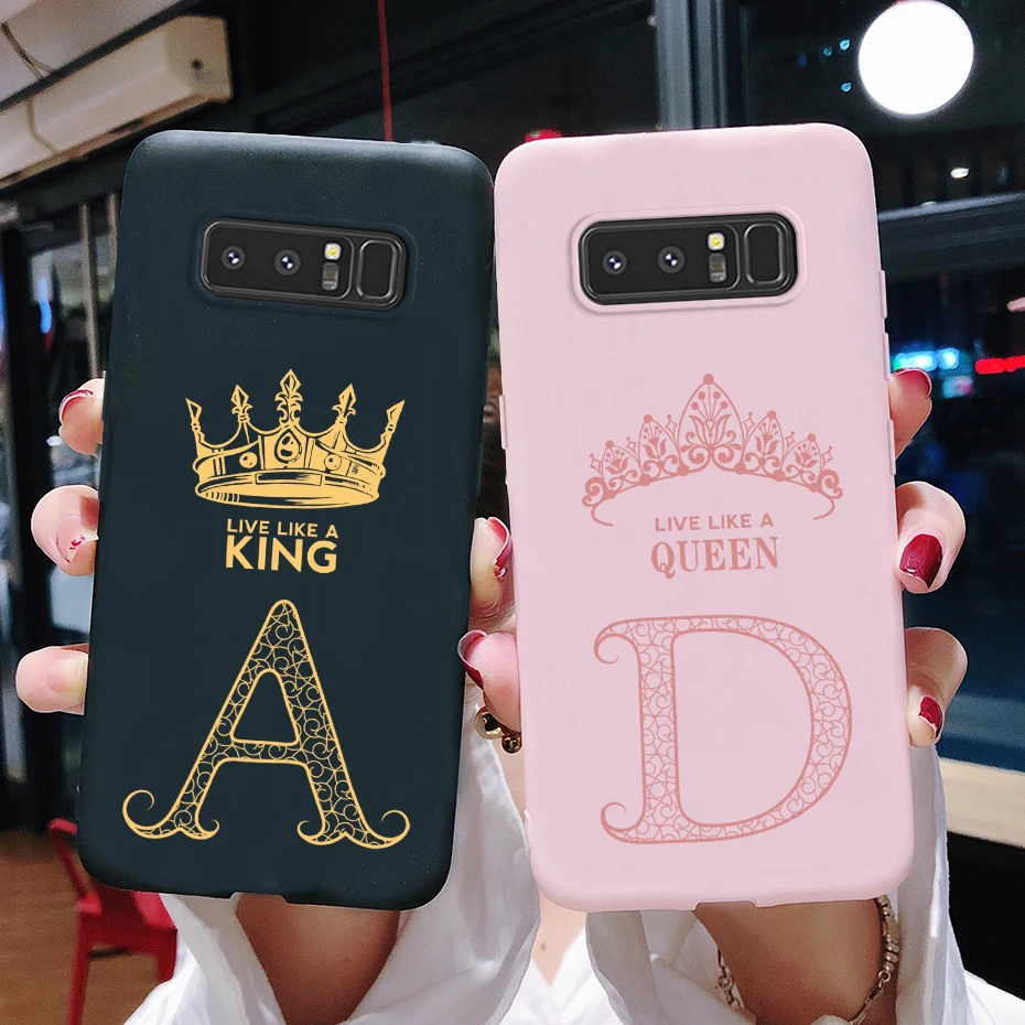 For Samsung Galaxy Note 8 Case Silicon Soft Cute Crown Letters Cover for Samsung Galaxy Note 8 Note8 SM-N950F Coque Capa fundas