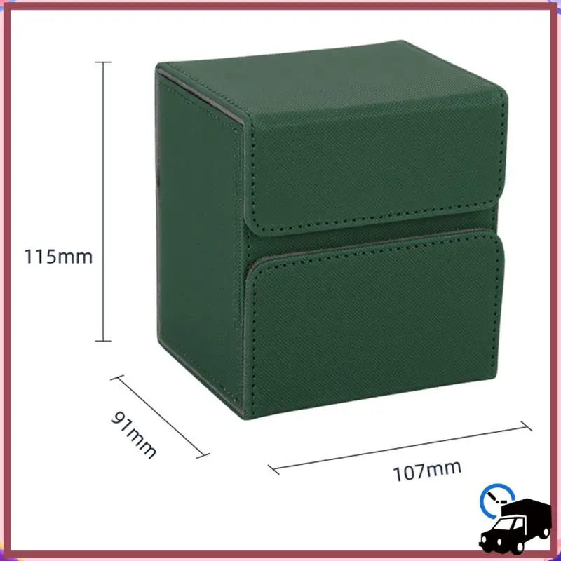 Efficient Card Storage Box With Dice Tray Collectible Card Case For Gathering Game Sleeved Cards Easy Install Easy To Use Black+