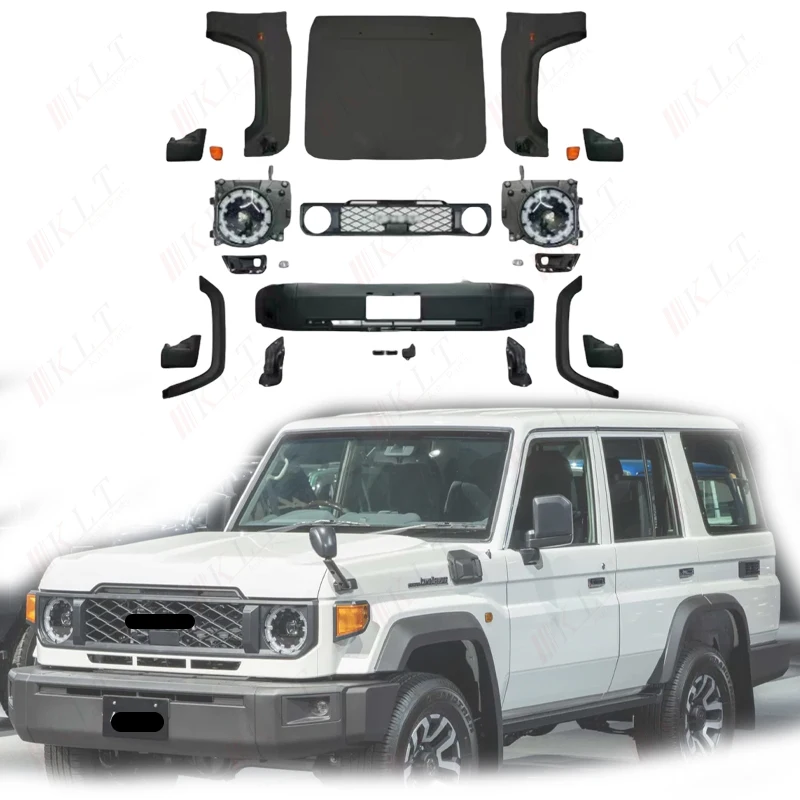 KLT accessori per auto facelift upgrade 2024 1:1 paraurti anteriore bodykit per land cruiser 79 series lc79 lc70 fj79