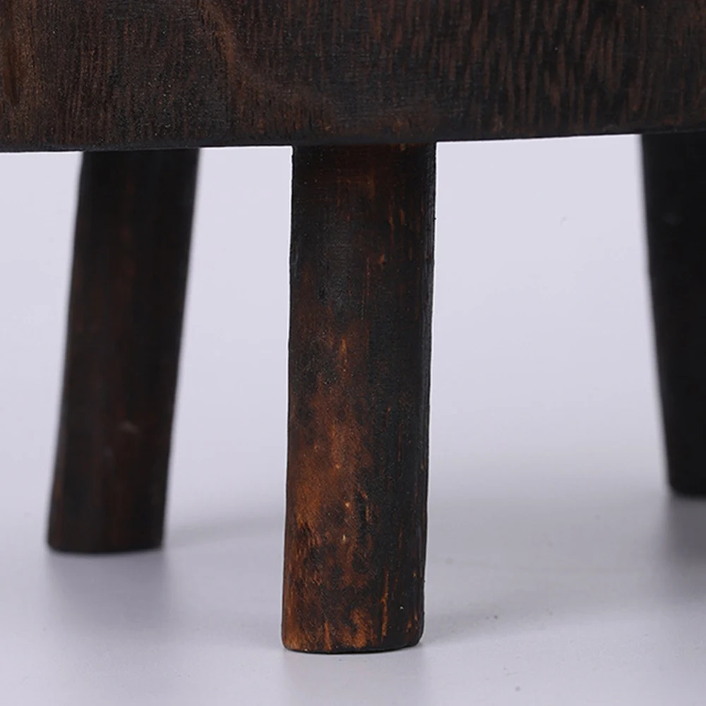 MAKE-Rustic decorativo rotondo piedistallo in legno vaso per piante supporto per piante in vaso per decorazioni per la casa per interni ed esterni