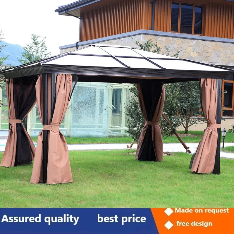 

Outdoor courtyard gazebo Garden pavilion sun room furniture sun shed Transparent awning tent aluminum alloy