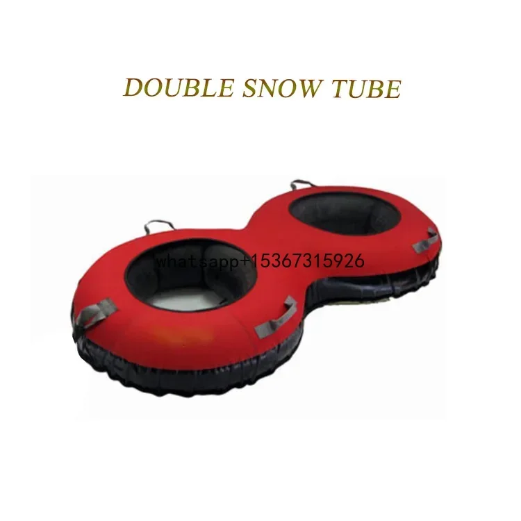 Inflatable Plastic Snow Tube Double Rider Durable Nylon Top Snow Tube For Sledding