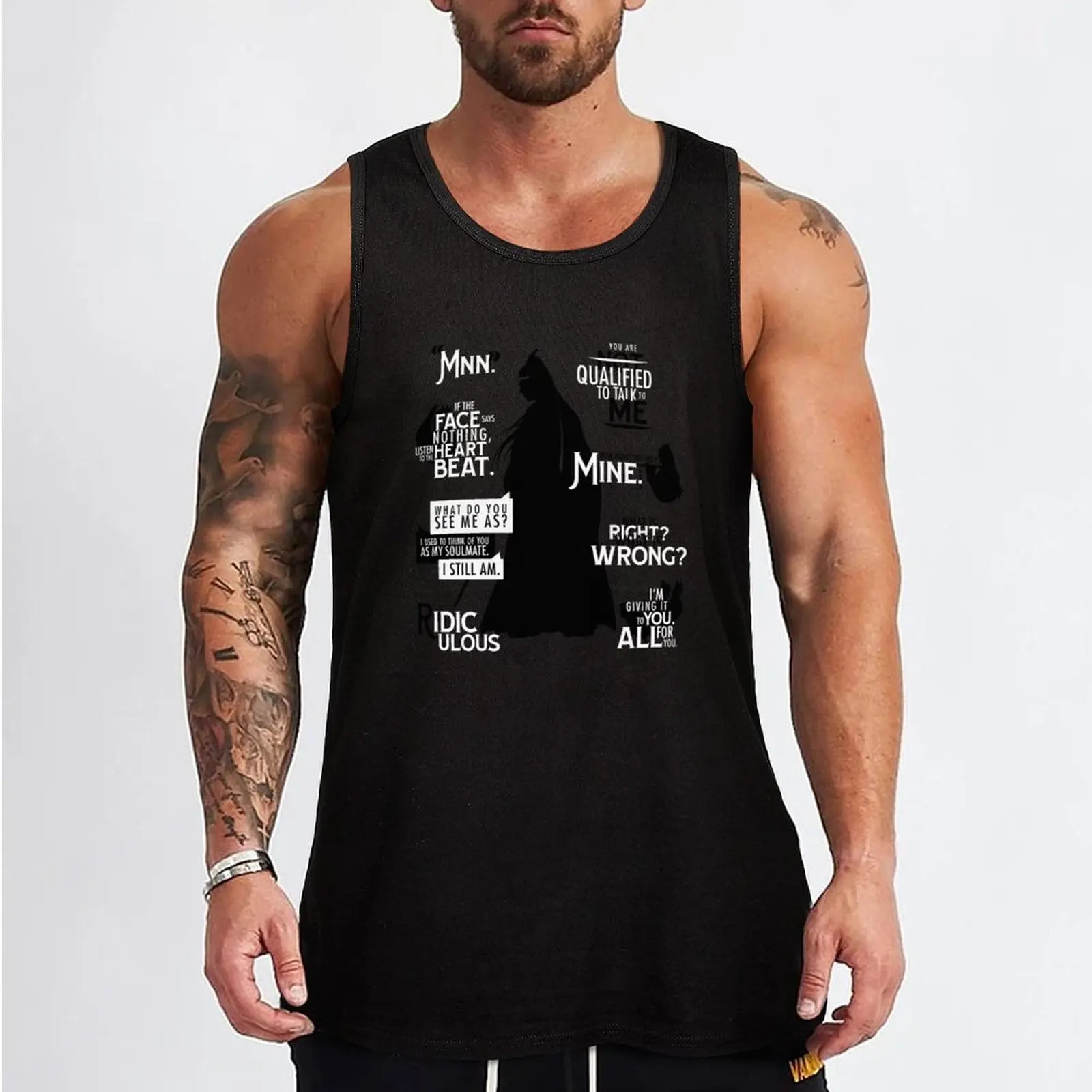 The Untamed: Lan Wangji Tank Top T-shirt male Man clothes for gym gym accessories men