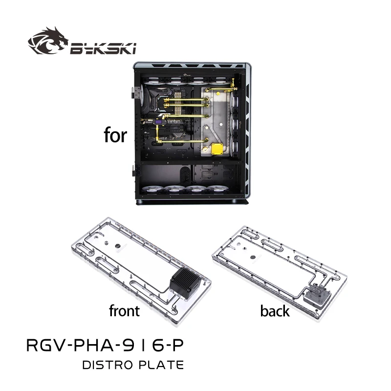 

Bykski RGV-PHA-916-P Акриловая распределительная пластина/бачок для платы Использование для корпуса ПК PHANKTEKS 916/комбинированного насоса постоянного тока/сборки легче