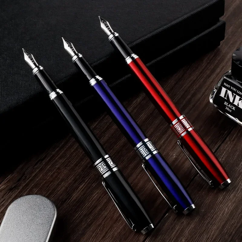 

1PCS New Business Metallic Pen Can Be Changed Ink Bag Adult for Both Men and Women Calligraphy Pen Fountain Pen Ink