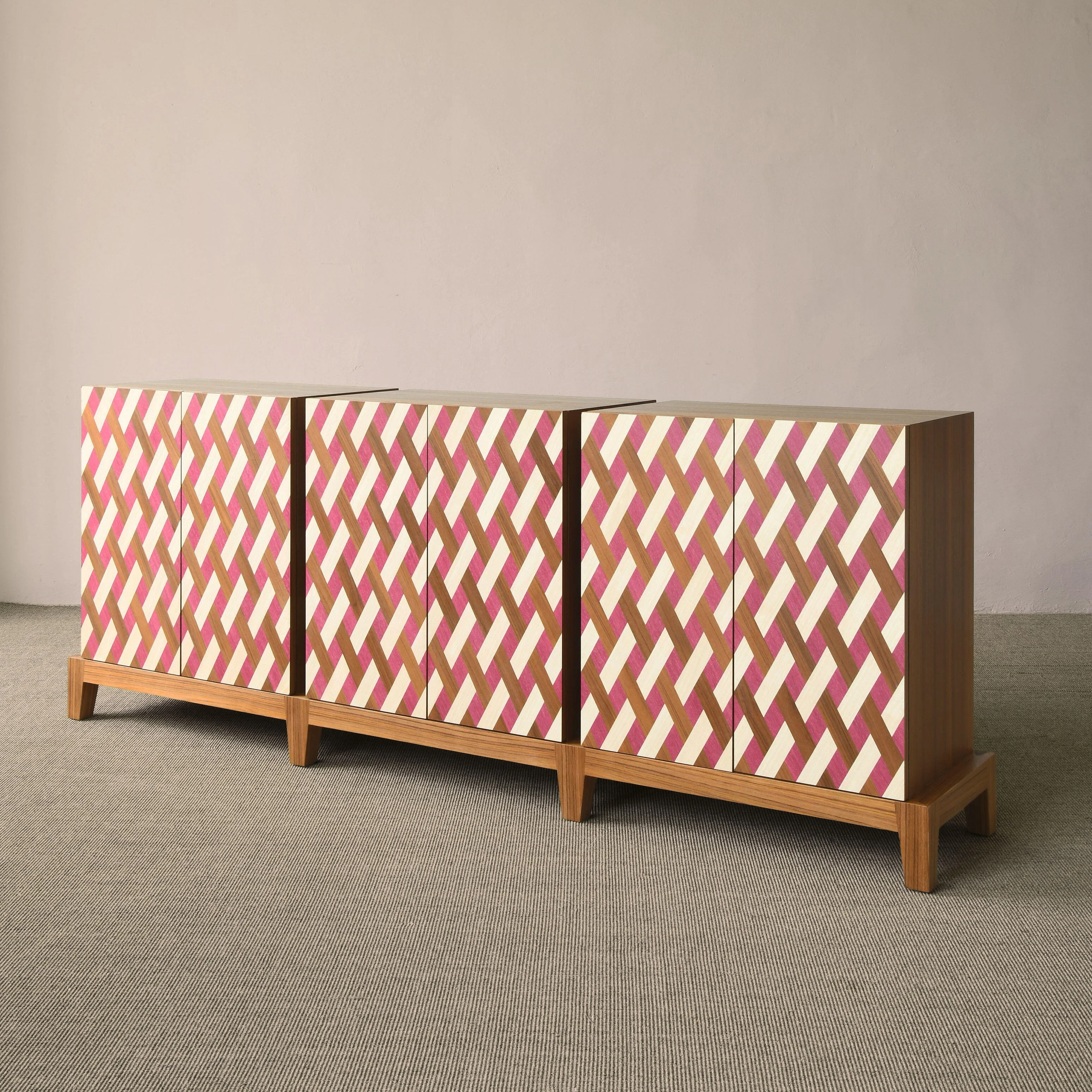 **x  Nanyang Style Niche Geometric Patchwork Colour Contrast Low Saturation Module Sideboard Can Be Customised&