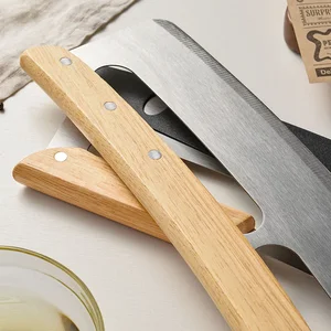 14 Polegada Large Pizza Cuttor Schuld Holz Fistor Pizzaschneider Edelstahlschneider kreisförmiger Friseur Kochwerkzeug Kochwerkzeug 10 Hauptverkaufsmesser 14 Zoll - №1