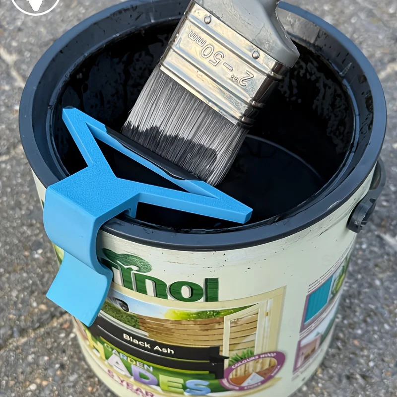Clip-On Paint Brush Holder, Anti-Drip Leak-Proof Design, Fits Different Paint Cans