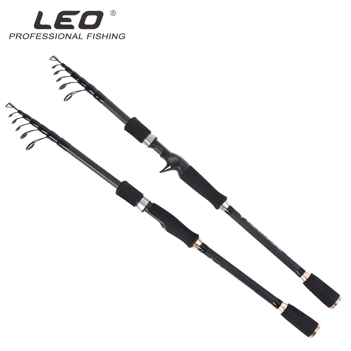 Imagem -03 - Leo-diversas Seções Rod Telescópico Isca de Alto Carbono Rod Fundição Giro Viajando Rod Leo 1.8m2.1m2.4m2.7m Nova Chegada