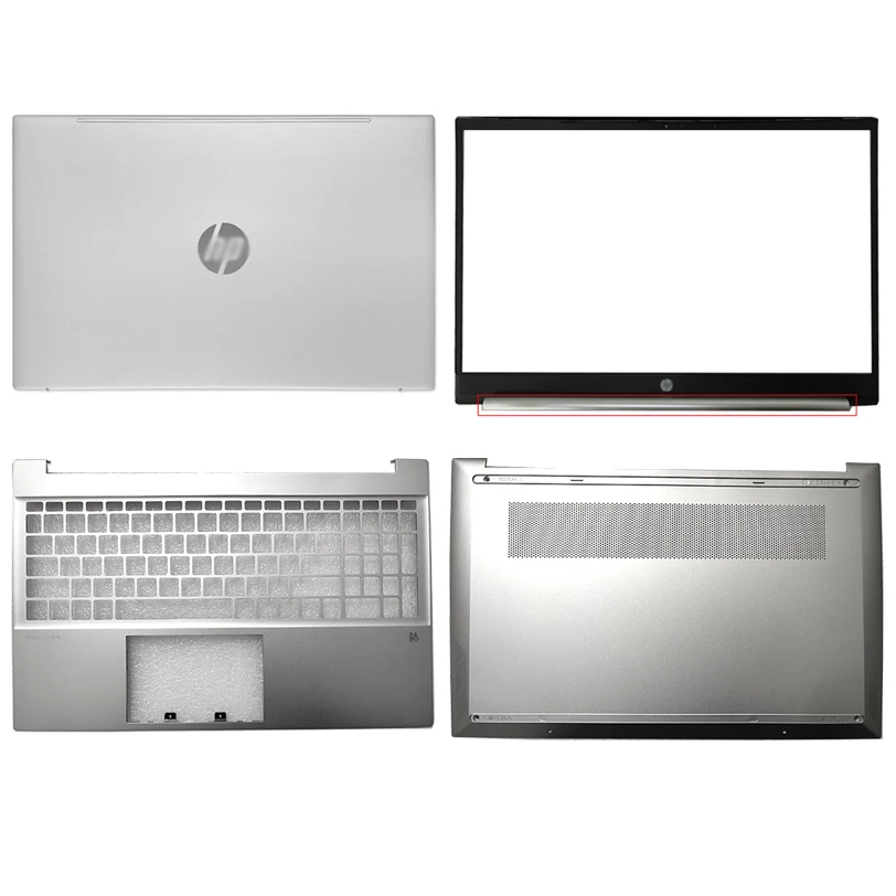 

New Laptop LCD Back Cover For HP Pavilion 15-EG 15-EH TPN-Q245 Front Bezel Palmrest with Keyboard Bottom Base Top Case Silver