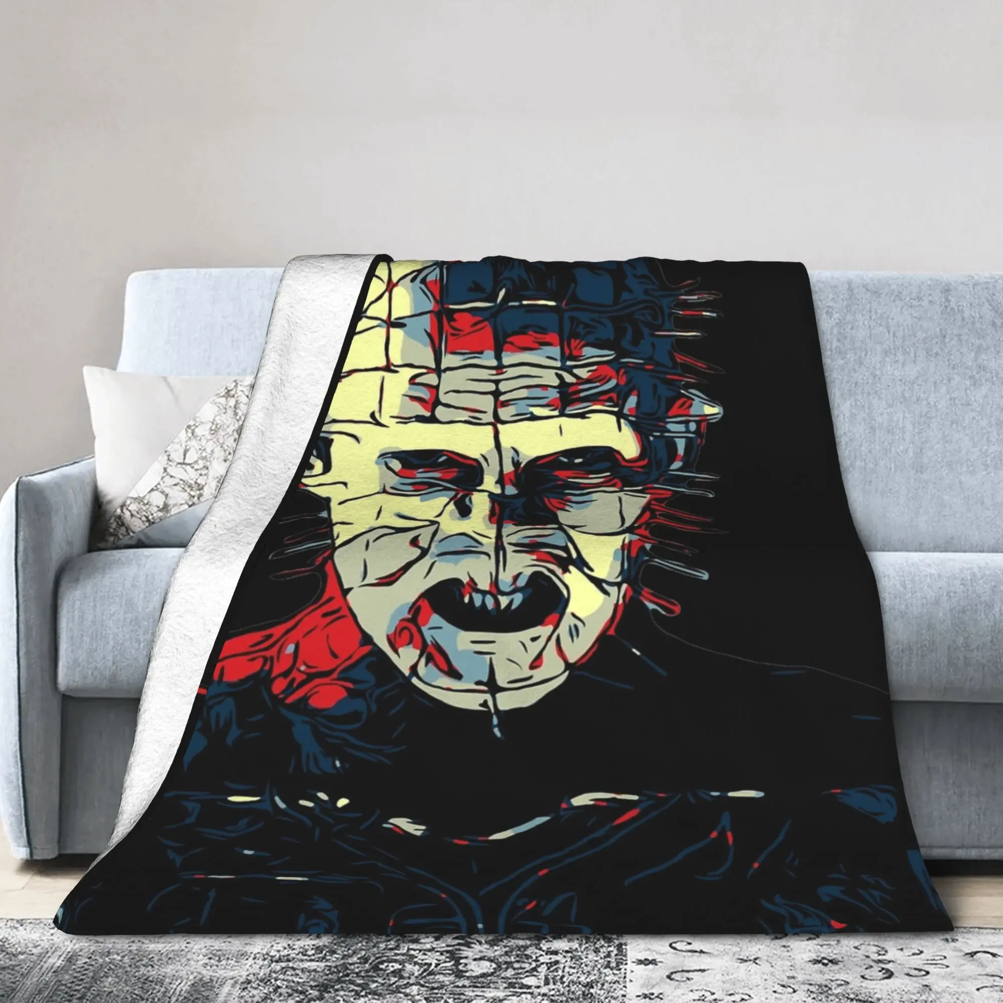 Hellraisers PinHead Wool Blankets  Novelty Throw Blankets for  Sofa Bedding Lounge 200x150cm Quilt