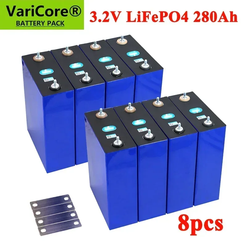 8pcs 3.2v 310Ah 280Ah 135Ah 105Ah Lifepo4 Rechargeable Battery Lithium Iron Phosphate Solar Cell 12v 24v Lifepo4 cell Tax Free