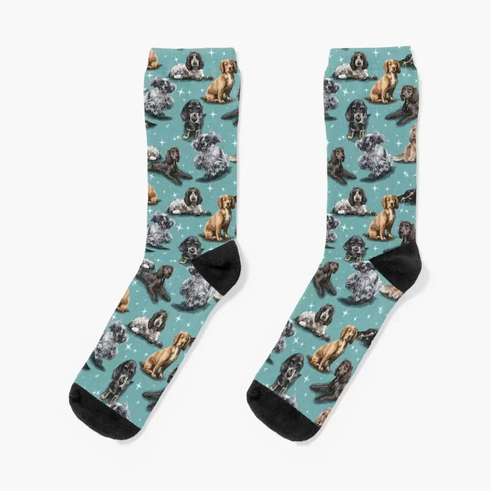 

The Cocker Spaniel Socks hiphop football tennis Stockings Girl'S Socks Men's football cute hiphop Socks For Men Women's