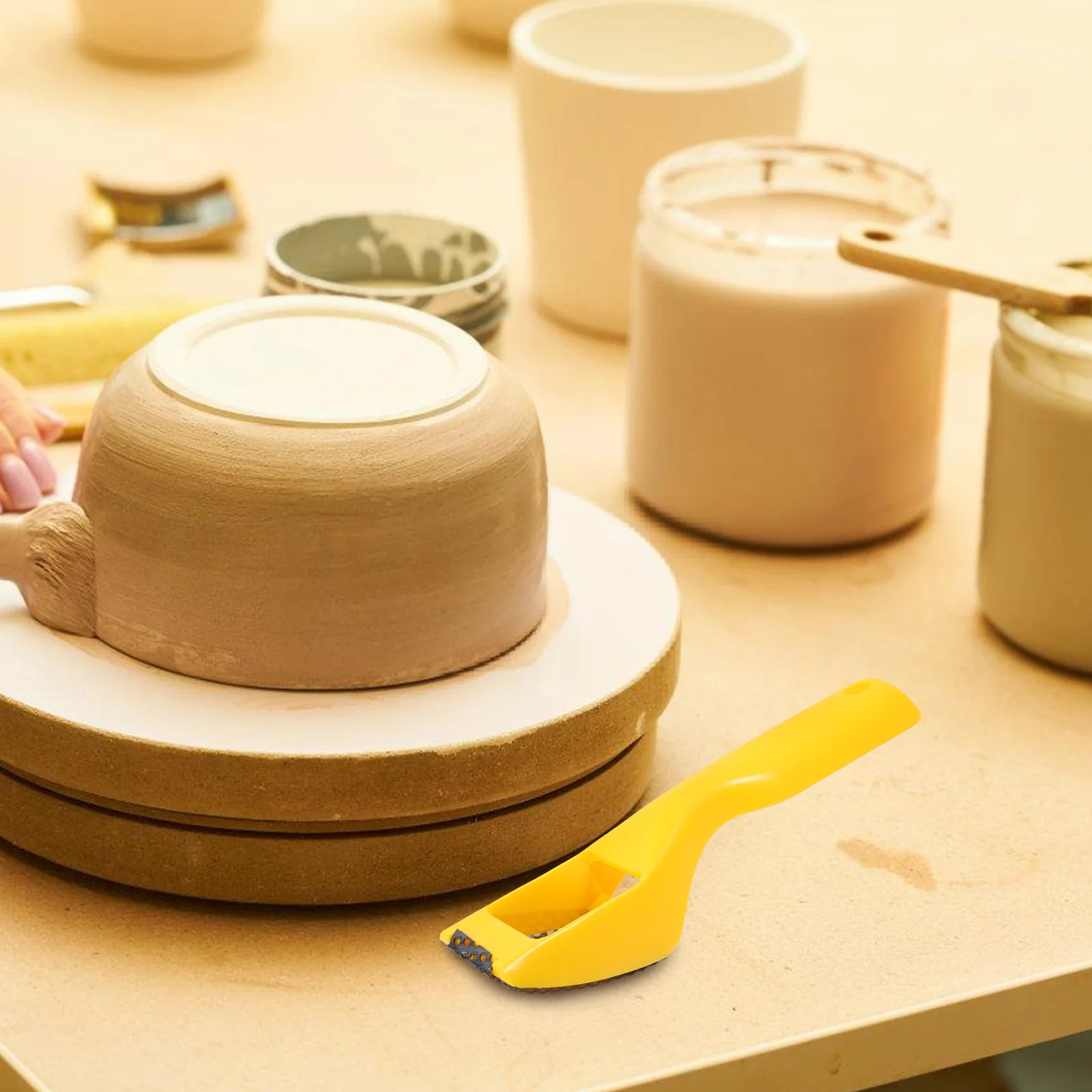 

Small Filing Tool Clay Scraper Pottery Trimming Flat File Ceramics Tools Creative Design Multifunctional Shaver